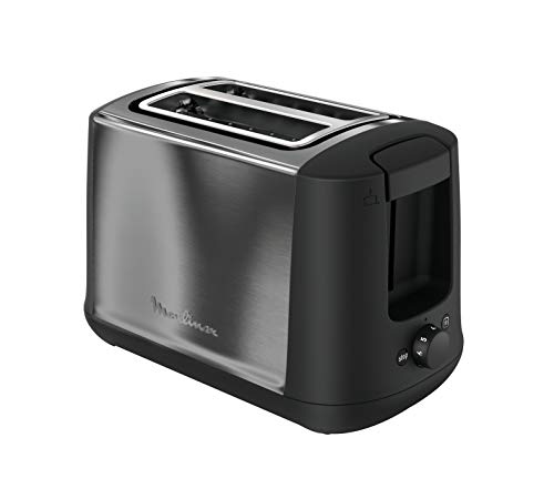 Moulinex Subito Select Tostapane A Due Scomparti, Acciaio Inox, Centratura Automatica, Dimensione Scomparti Variabile, Controllo Elettronico, Argento,