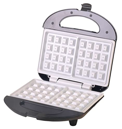 Camry - Cr 3019, Piastra Elettrica Per 2 Waffle, Piastre In Ceramica Antiaderenti, Temperatura Automatica, Alloggiamento In Acciaio Inossidabile Fredd