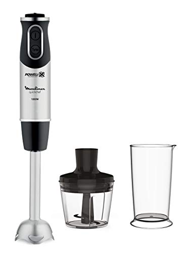 Moulinex Dd6578 Quickchef 2In1 Frullatore A Immersione, 1000 W, Mixer Con Tecnologia Powelix E 10 Velocità, 2 Accessori, Bicchiere 800 Ml E Tritatutto