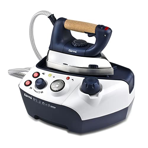 Girmi Ss65 "Stirbella" Sistema Stirante, Ferro Da Stiro, 2200 W, 3,5 Bar, 30-60 G/Min, Manometro, Tappo Di Sicurezza, Capacità Serbatoio 1 Litri, Mano