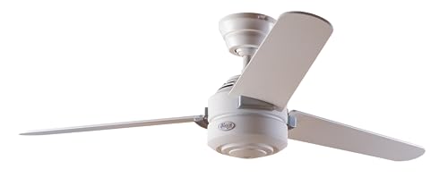 Hunter Fan Ventilatore Da Soffitto Carera 132 Cm Per Interni, Con Catena A Strappo, 3 Pale Intercambiabili Bianco Neve E Acero, Ideale Per Estate E In