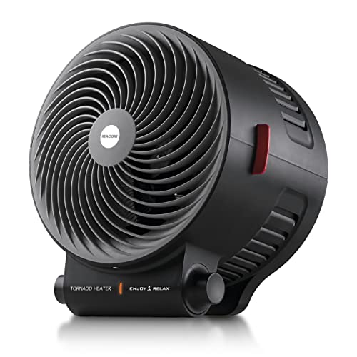 Macom Enjoy & Relax 938 Tornado Heater Potente Termoventilatore Con Termostato Ambiente 2 Intensità Di Calore Dispositivo Di Sicurezza Antiribaltament