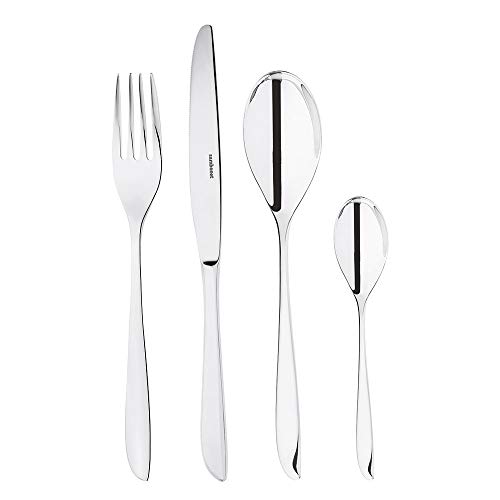 Sambonet Leaf Set Di Posate Besteck, Acciaio, Grigio, 6 Persone-24 Pz, 24 Unità