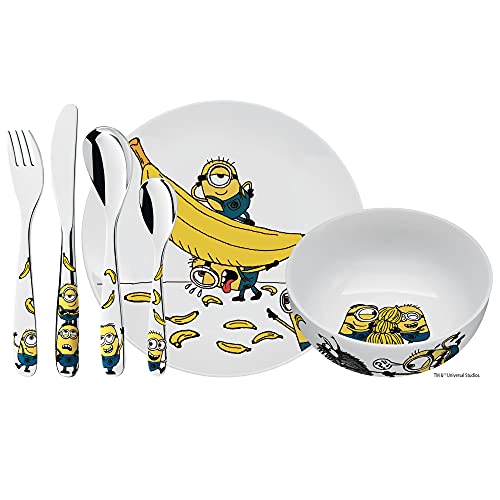 Wmf Set Posate Bimbo Minions, 6 Pezzi, Posate Acciaio Inox 18/10