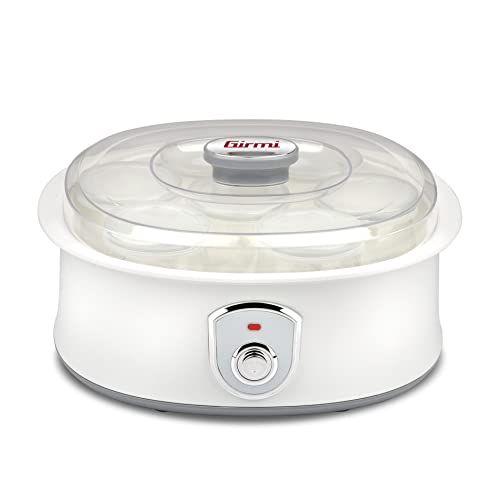 Girmi Yg03 Yogurtiera, 20W, 42 - 50°C, 7 Vasetti In Vetro, Bianco