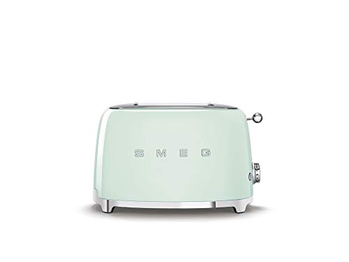 Smeg, Tostapane 2X2 Tsf01Pgeu, 2 Scomparti Per 2 Fette, 6 Livelli Doratura, Funzione Riscaldamento, Scongelamento E Bagel, Espulsione Automatica Pane,