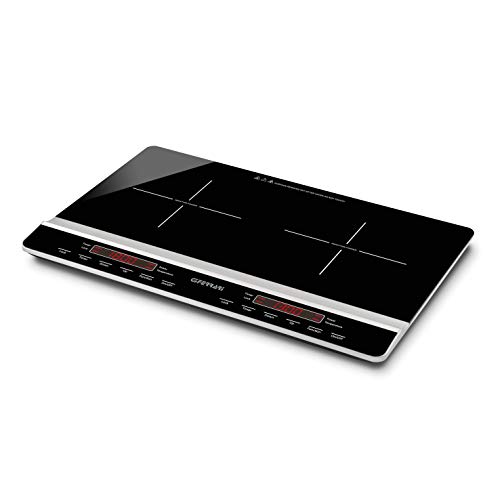 G3 Ferrari G10138 Piastra Ad Induzione Doppia "Dinamiko Duo", 3100W, Vetro Temperato, Super Sottile, Nero