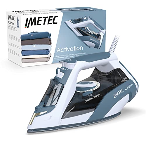 Imetec Activation - Ferro Da Stiro A Vapore - Piastra Scorrevole In Ceramica E Tormalina - Colpo Vapore 200 G - Tecnologia Anticalcare - Temperatura R