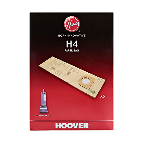 Hoover H 4 H4 Sacchetti Per Turbo Power 1 (X5), Paper, Bianco (White)