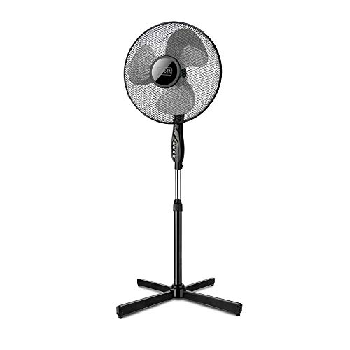Black+Decker - Ventilatore A Piantana 40W. Silenzioso. 3 Velocità. 3 Pale Diametro 40Cm. Sistema Oscillante. Altezza Regolabile. Ventilatore Con Base