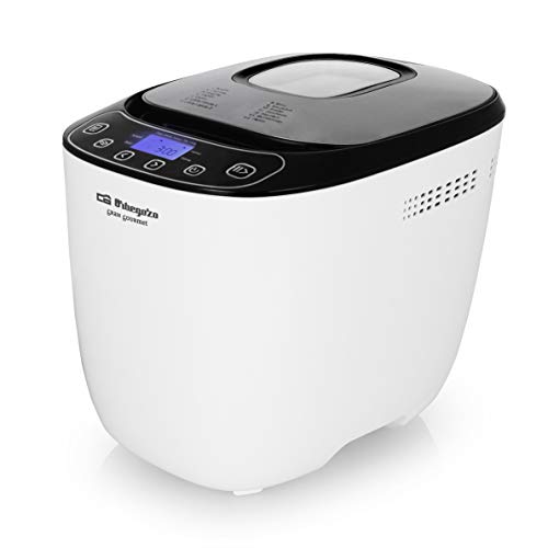 Orbegozo Mhp 3500 - Macchina Per Il Pane Automatica, 12 Programmi Preimpostati, Timer, Display Lcd, Vaschetta Antiaderente, Ricettario, 550 W