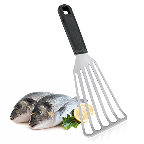 Metaltex Spatola Per Pesci Plancha, Inossidabile, Grigio Acciaio