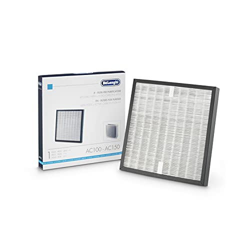 Delonghi Ac100-Ac150- Filtro Di Ricambio Hepa E Carboni Attivi, Per Depuratore D'Aria, Misura Large