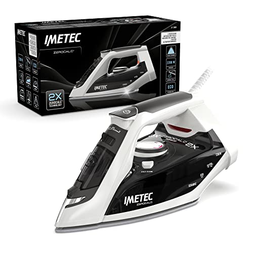 Imetec Zerocalc Z1 2800 - Ferro Da Stiro A Vapore - Tecnologia Anticalcare - Piastra Ceramica Ad Alta Scorrevolezza - Tecnologia A Risparmio Energetic