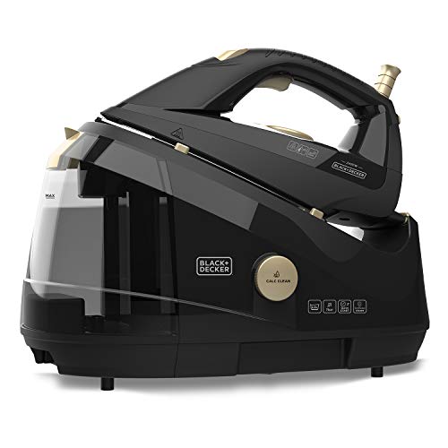 Black+Decker Bxss2400E - Impianto A Vapore Da 2400 W, Pressione 7 Bar, Vapore Continuo 130 G/Min, Serbatoio Da 2 Litri, Riscaldamento A 2 Velocità, Si