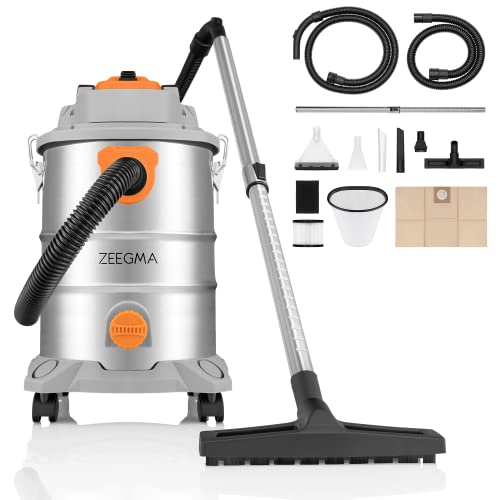Zeegma Zonder Pro Multi Aspiratore Solidi E Liquidi 1600W Aspirapolvere Industriale, Aspiracenere, Contenitore Da 25L Set Di Filtri E Accessori, Bocch