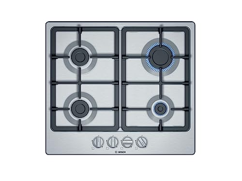 Bosch Pgp6B5B90 - Piano Cottura A Gas, Serie 4, 60 Cm, Potenza 7500 W, In Acciaio Inox