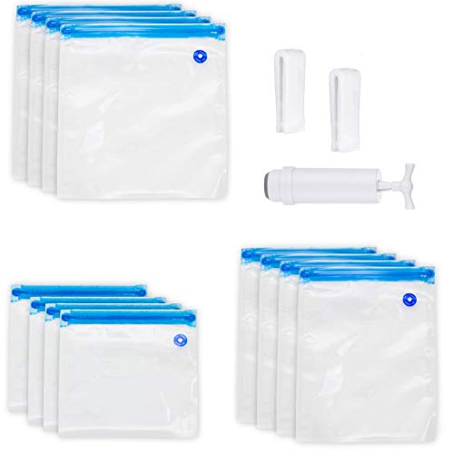 Femongy Sous Vide Bags, Sous Vide Sacchetti, 12 Sacchetti Sottovuoto Riutilizzabile, Bpa Free, Adatti Per La Cottura Sous Vide, 4Pz(21X22Cm), 4Pz(22X2