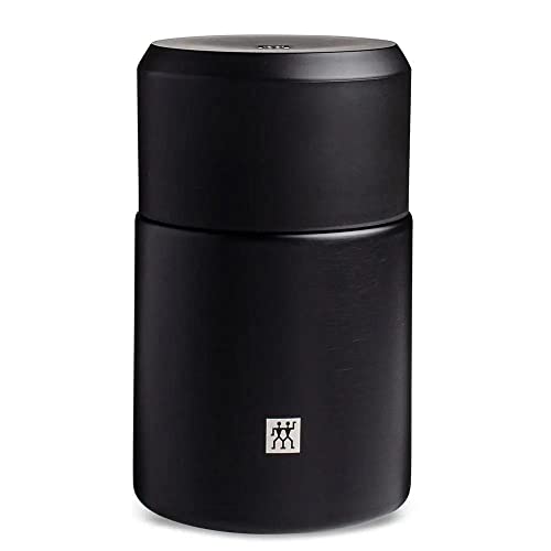 Zwilling Contenitore Termico Per Alimenti, Ciotola Integrata, Isolamento A Doppia Parete, Cucchiaio Incluso, 700 Ml, Altezza: 17 Cm, Nero, Piccolo