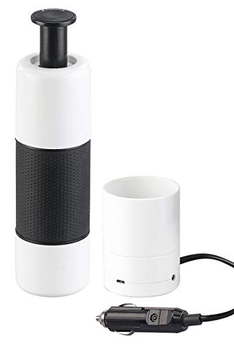 Rosenstein & Söhne Veicolo Macchina Per Il Caffè: Mini Macchina Per Caffè Espresso Manuale Con Scaldabagno Da 12 Volt, 10 G / 100 Ml (Macchina Per Il