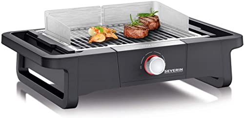 Severin Style Evo Pg 8123 - Barbecue Elettrico Per Interni Ed Esterni, Con Avvio Rapido Fino A 350 °C, Per Balcone Con Distribuzione Ottimale Del Calo