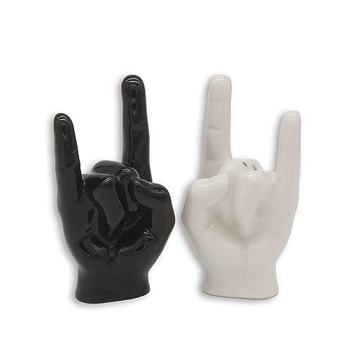 Winkee Rocks – Rock Hand Salt & Pepper Shaker In Ceramica I Spargispepe Roccia In Metallo Effetto Mano I Decorazione Creativa Per La Tua Cucina