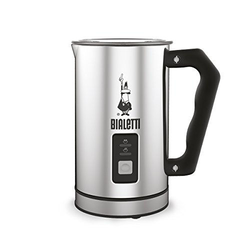 Bialetti Milk Frother Elettrico, Montalatte Per Cappuccino, Capacità 150 Ml Cappuccino O 300 Ml Latte Caldo, Acciaio