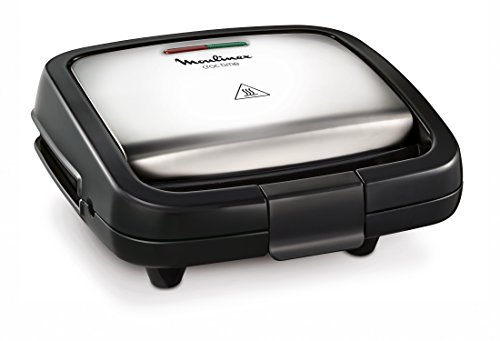 Moulinex Sz192D Croc Time, Griglia Con Piastre Rivestite Di Materiale Antiaderente, Per Scaldare Panini E Grigliare La Carne O Le Verdure, Dotata Di I
