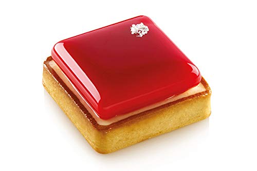 Silikomart Stampi In Silicone Per Dolci – Kit Tarte Ring Square 80X80 Mm - Accessori Professionali Per Cucina E Pasticceria - Stampini Monoporzione Pe
