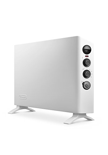 De'Longhi Hsx3320Fts Slim Style Termoconvettore Elettrico, Silenzioso, 3 Livelli Di Potenza, Manopola Intuitiva, Timer 24H, Per Ambienti Fino A 60M³,
