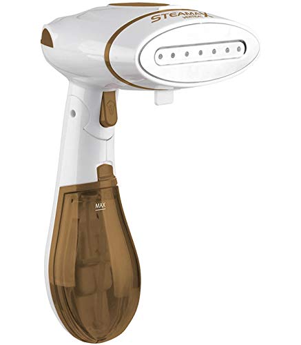 Beper 50.160 Steamax Stiratrice Verticale, 1300 W, Capacità 120 Ml, Vapore 26 Gr/Min,2 Spazzole, Clip Per Pantaloni, Oro