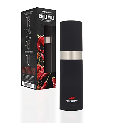 Microplane Macina Peperoncino Per Peperoncini Secchi In Acciaio Inossidabile Nero