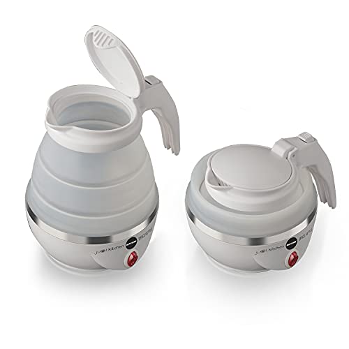 Macom Just Kitchen 862 Space Kettle Bollitore Elettrico Pieghevole Salvaspazio Da Viaggio, 220 - 240 V, Bianco
