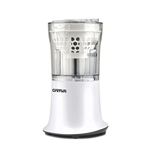G3 Ferrari G20081 Samurai Tritatutto Multifunzione, 500 W, 700 Ml, 2 Velocità, Foro Aggiunta Liquidi, 3 Set Di Lame, Bianco