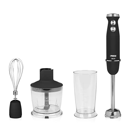 Princess 01.221220.01.001 Set Mixer A Immersione, W, 800 Milliliters, Plastica, 25 Velocità, Nero
