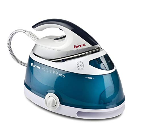 Girmi Ss80 Sistema Stirante, Ferro Con Piastra Inox, 2400 W, 4,5 Bar, Capacità Serbatoio 2 L, 90G/Min, Blu