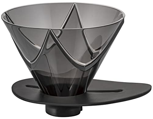 Hario V60 Mugen Coffee Dripper, Misura 02, Nero Trasparente