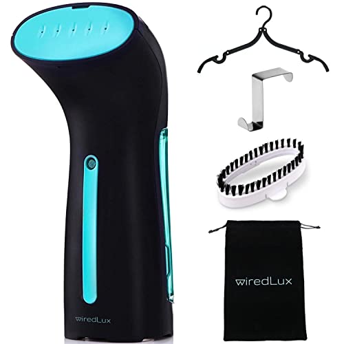 Wiredlux Ferro Da Stiro Verticale, Stiratore A Vapore Per Vacanza E Casa, Steamer Portatile E Leggero Pronto In 25 Sec E 100% Anti-Perdita, Stiratore