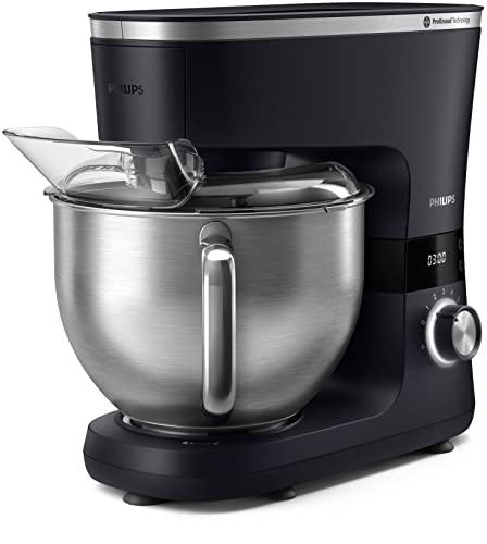 Philips Domestic Appliances 7000 Series Impastatrice Planetaria, 1000W, 5.5L, Proknead Technology, 8 Velocità, Schermo Led, Applicazione Con Ricette N