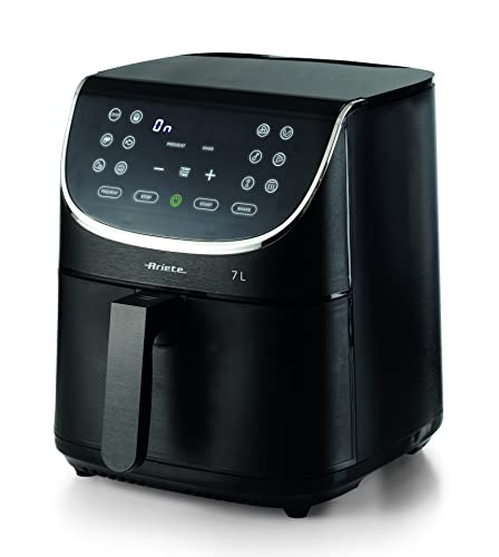 Ariete Airy Fryer 7L 4627, Friggitrice Ad Aria 7L, Timer Da 60 Minuti, Lcd E Touchscreen Con 12 Modalità Di Cottura, Funzione Max Crisp, Temperatura M