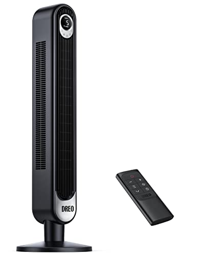 Dreo Ventilatore A Torre Con Telecomando 106Cm, 6 Velocità 4 Modalità Di Ventilazione Con Timer 12 Ore, Oscillante A 90°, Ventilatore Di Raffreddament
