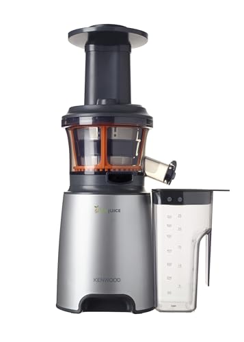 Kenwood Jmp601Si Purejuice Estrattore Di Succo A Freddo, Centrifuga Slow Juicer Con Accessorio Sorbetto, 150 W, 1.3 Litri, Plastica, Argento