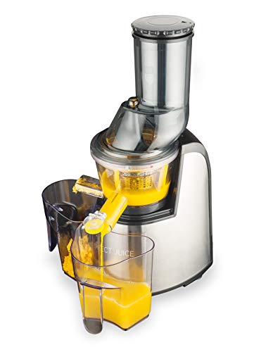 Macom Just Kitchen 859 Perfect Juice Estrattore Di Succo A Freddo E A Lenta Rotazione Per Frutta E Verdura, 150 W, Acciaio Inossidabile, Argento, 1 Li