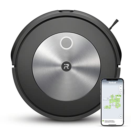 Irobot Roomba J7, Robot Aspirapolvere, Mappatura Intelligente, Rilevamento Ostacoli, Wi-Fi, 2 Spazzole Multisuperficie, Adatto Animali Domestici, Prog