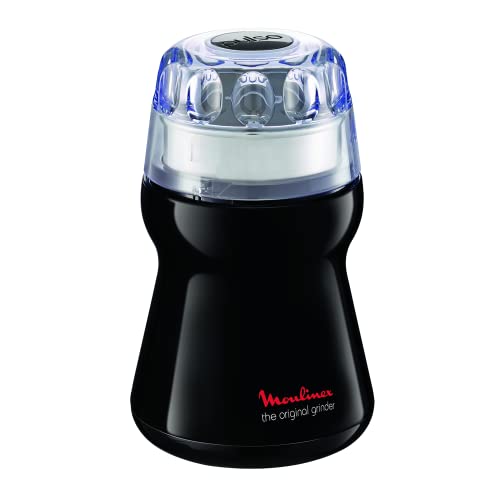 Moulinex Ar1108 The Original Grinder, Macinacaffè, Sistema Di Blocco, Premere Il Tappo Per Macinare, Pala In Acciaio, 180 W, 0.50 Kg, Nero