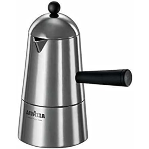 Ilsa Caffettiera Espresso Carmencita Classic, Alluminio, Manico E Pomolo Neri, Capacità 35 Cl, Tazze 6