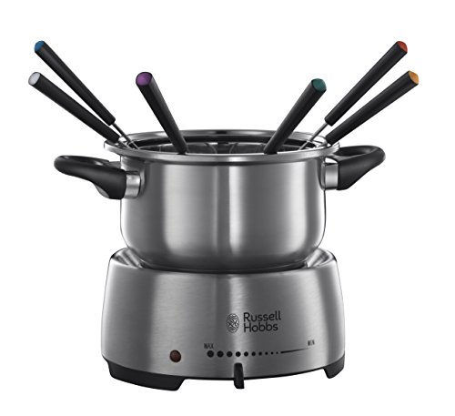 Russell Hobbs Fonduta, Macchina Per Fonduta, Fondue, 1.7 L, Pentola In Acciaio Inox, Lavastoviglie Ok, 6 Forchettine Incluse, Temperatura Regolabile,