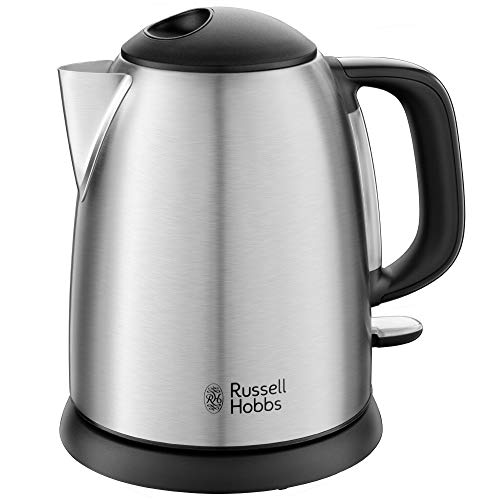 Russell Hobbs Bollitore Acqua Elettrico, 1 L, Filtro Anticalcare Rimovibile E Lavabile, Resistenza Nascosta, 2400 W, Meno Di 1 Min Necessario, Acciaio