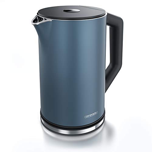 Arendo - Bollitore Acqua Elettrico Da 1.5L 2200W - Eco Controllo Temperatura - Temperatura Regolabile 40-100°C - Parete Doppia - In Acciaio Inossidabi