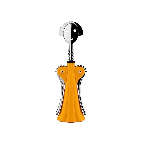Alessi Am01 Dy Cavatappi Di Design, Resina Termoplastica,Zama Cromata, Giallo